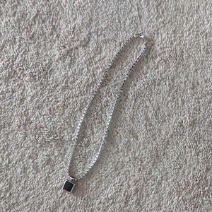 Necklace with square pendant